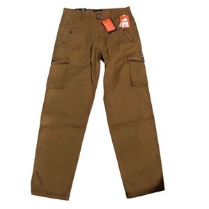 Bass Outdoor light brown Force Cargo work pants Sz 28 x 30. NWT